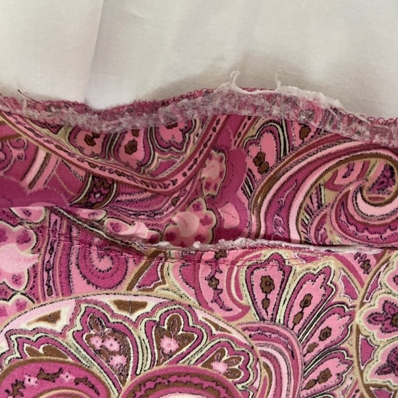 NOTIONS Sz-L Silky/Soft Paisley Tank-top, 1 Back 🗝️Hole Button- Good Used Shape - Picture 16 of 16